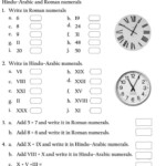 Hindu Arabic And Roman Numerals Roman Numerals Chart Roman Numerals